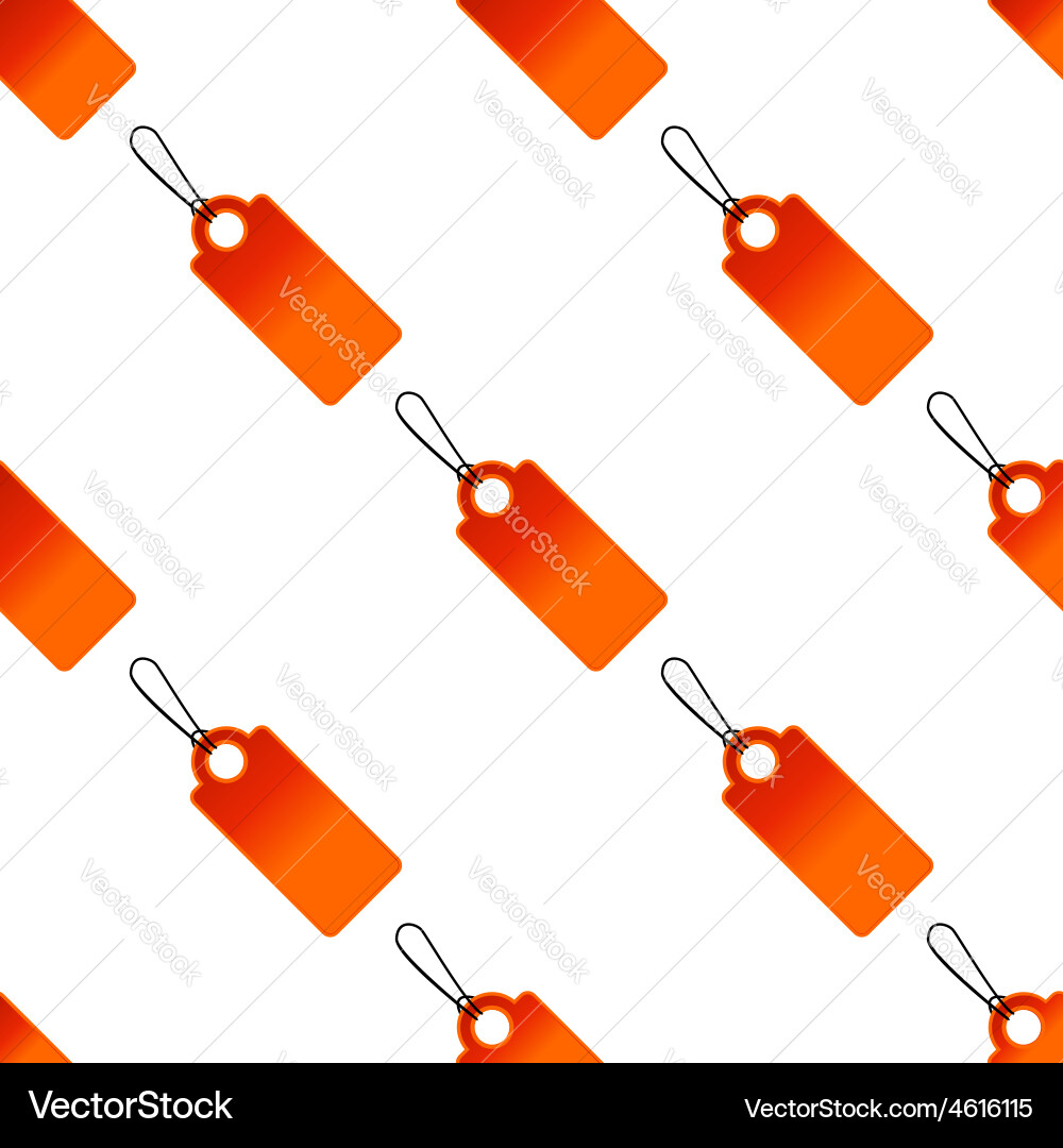 Red string tag pattern vector image