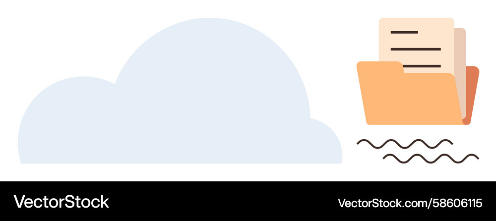 Secure Cloud Data Storage & Management Vector Image
