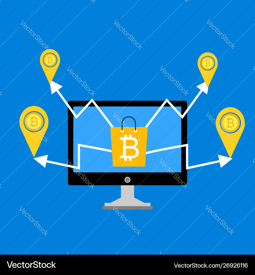 Blockchain scheme mining crypto currency server Blockchain scheme mining crypto currency server vector image