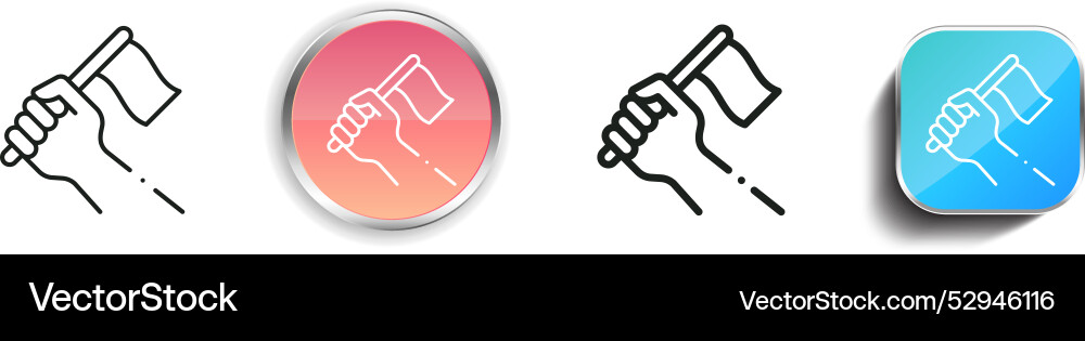 Citizenship icon thin linear regular and button Citizenship icon thin linear regular and button vector image