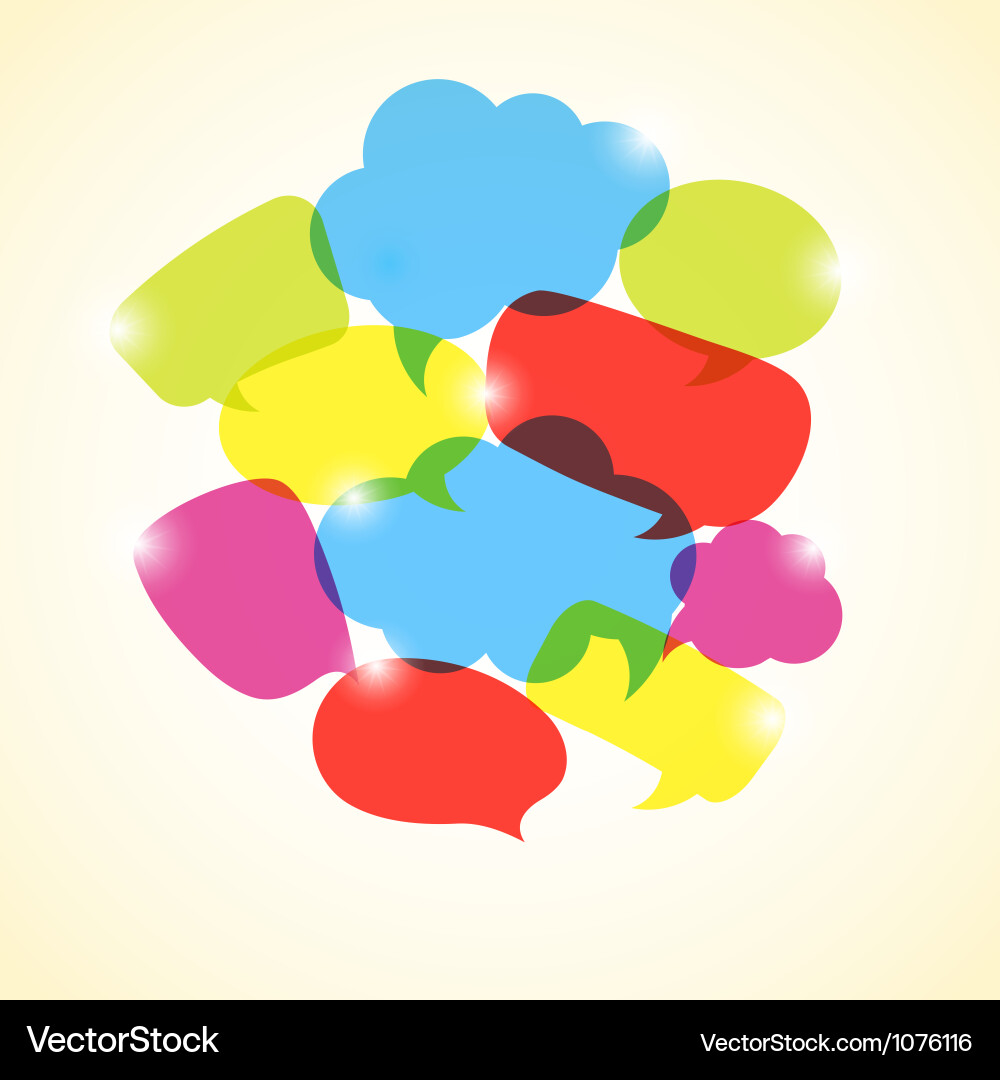 Design element of colorful transparent bubbles vector image