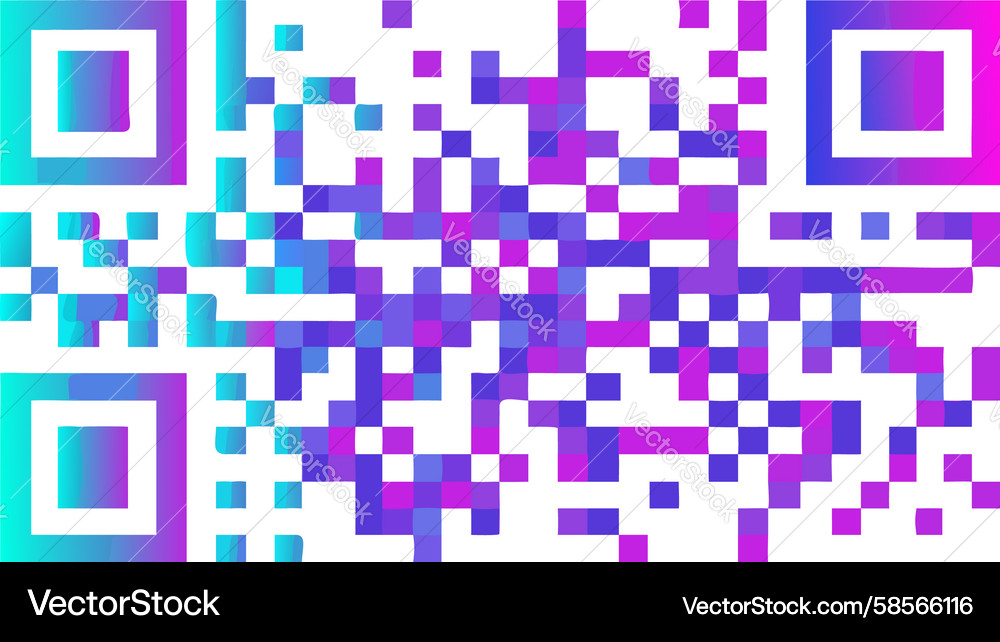 Dynamic Gradient QR Code Vector Image