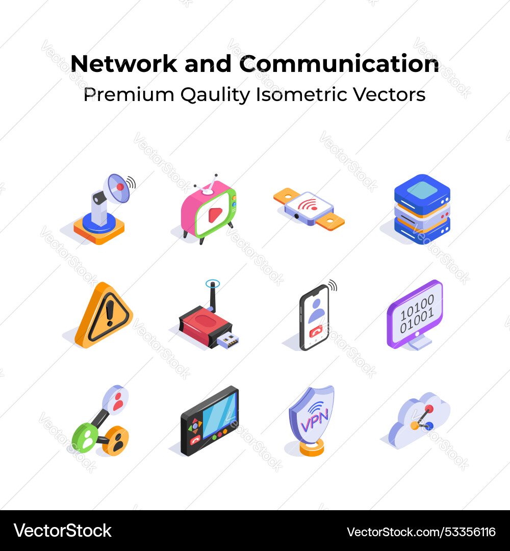 Grab this customizable network and communication Grab this customizable network and communication Vector Image