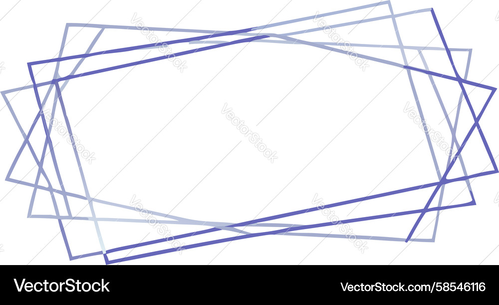 Overlapping Geometric Frame Vector Image