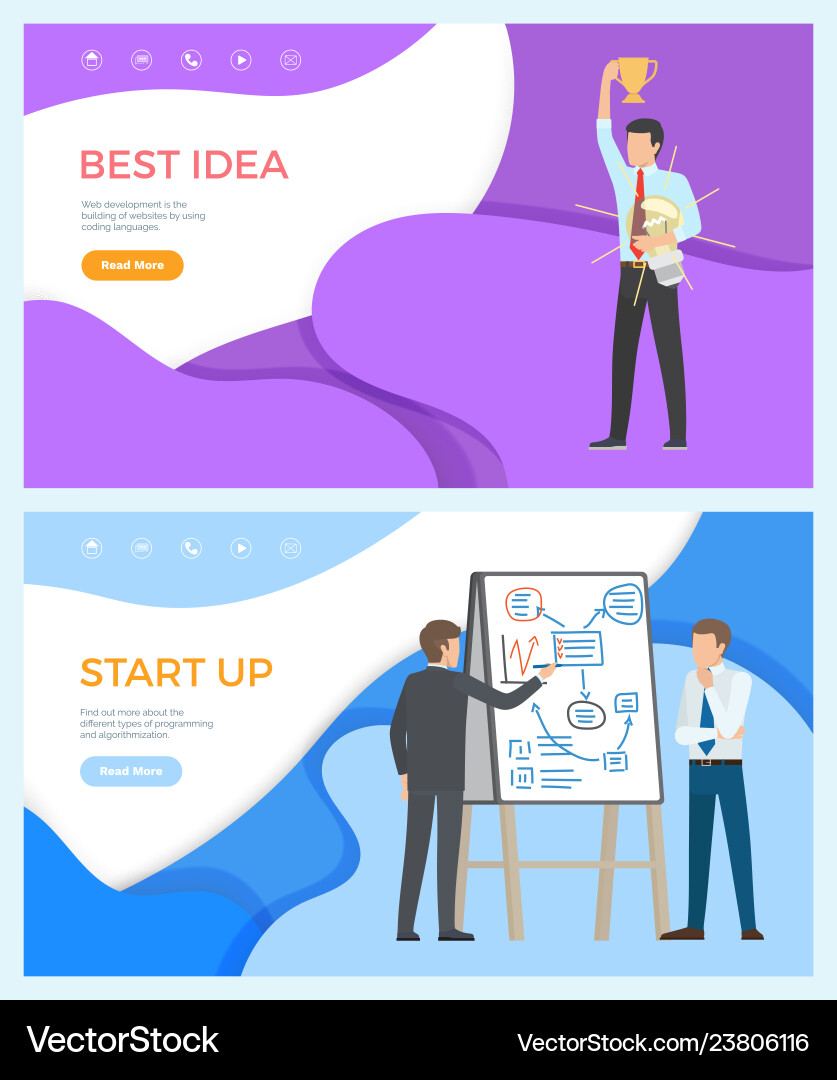 Startup Idea: People & Programming vector image