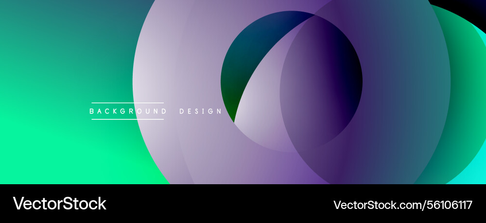 Abstract composition with layered circular Vector Image