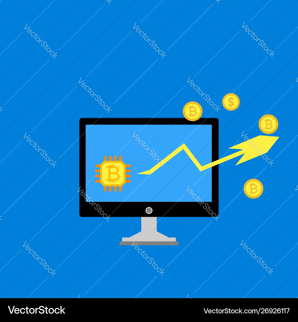 Blockchain scheme mining crypto currency server Blockchain scheme mining crypto currency server vector image