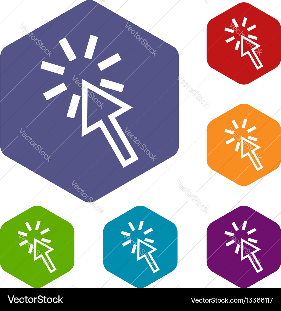 Click icons set Vector Image