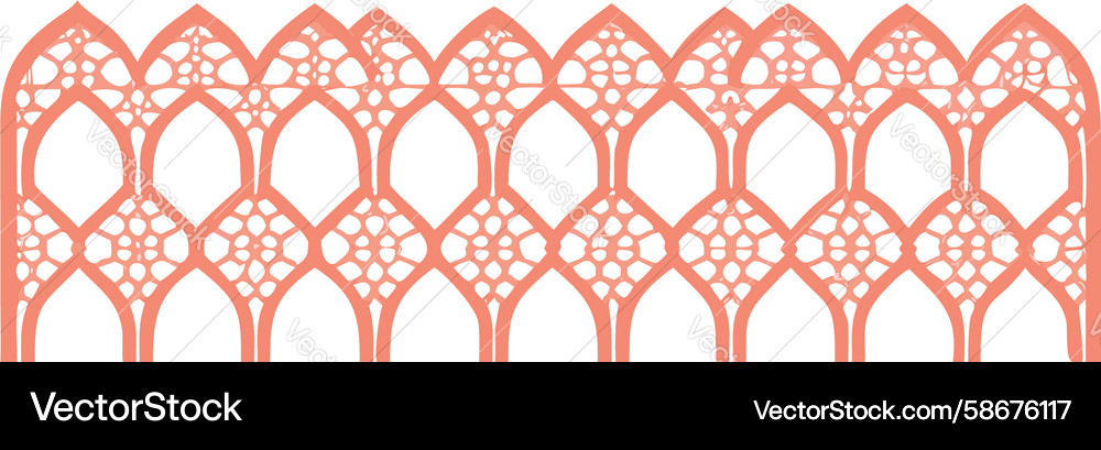 Decorative repeating arch window pattern border Vector Image