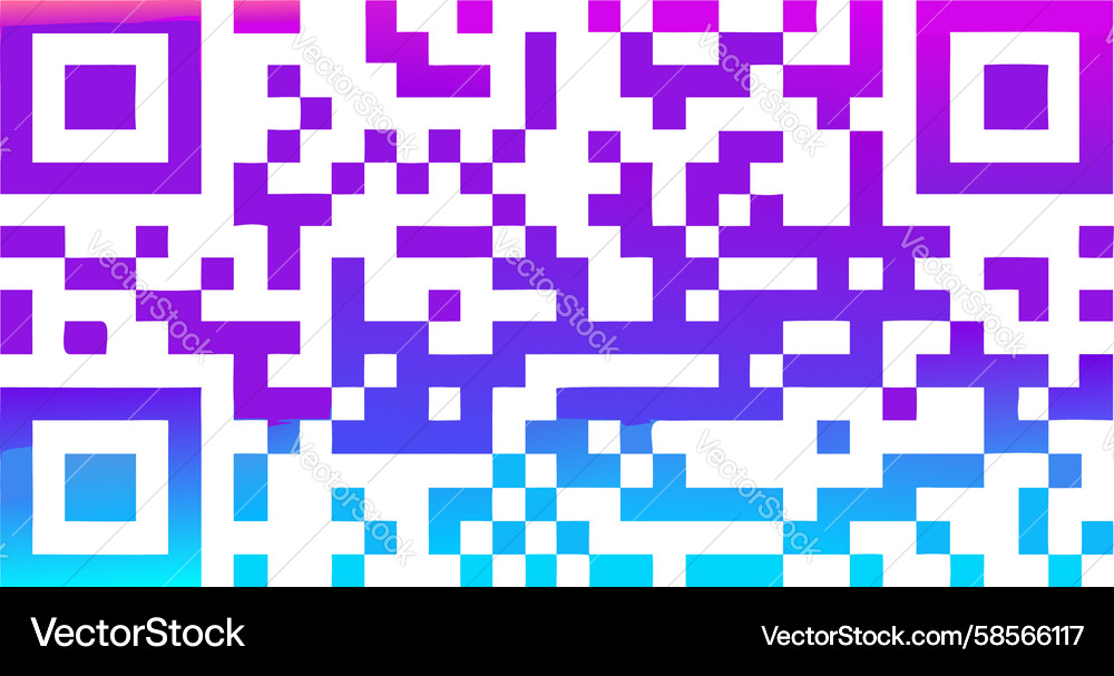 Dynamic Gradient QR Code Pattern Vector Image