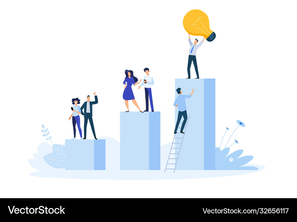 Flat design concepts startup Royalty Free Vector Image