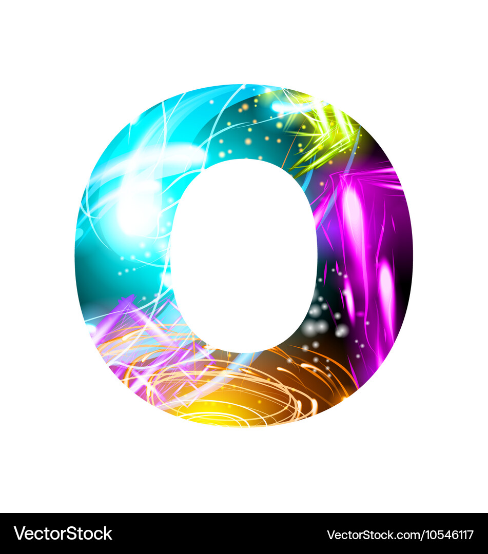 Glowing light effect neon font color design text Vector Image