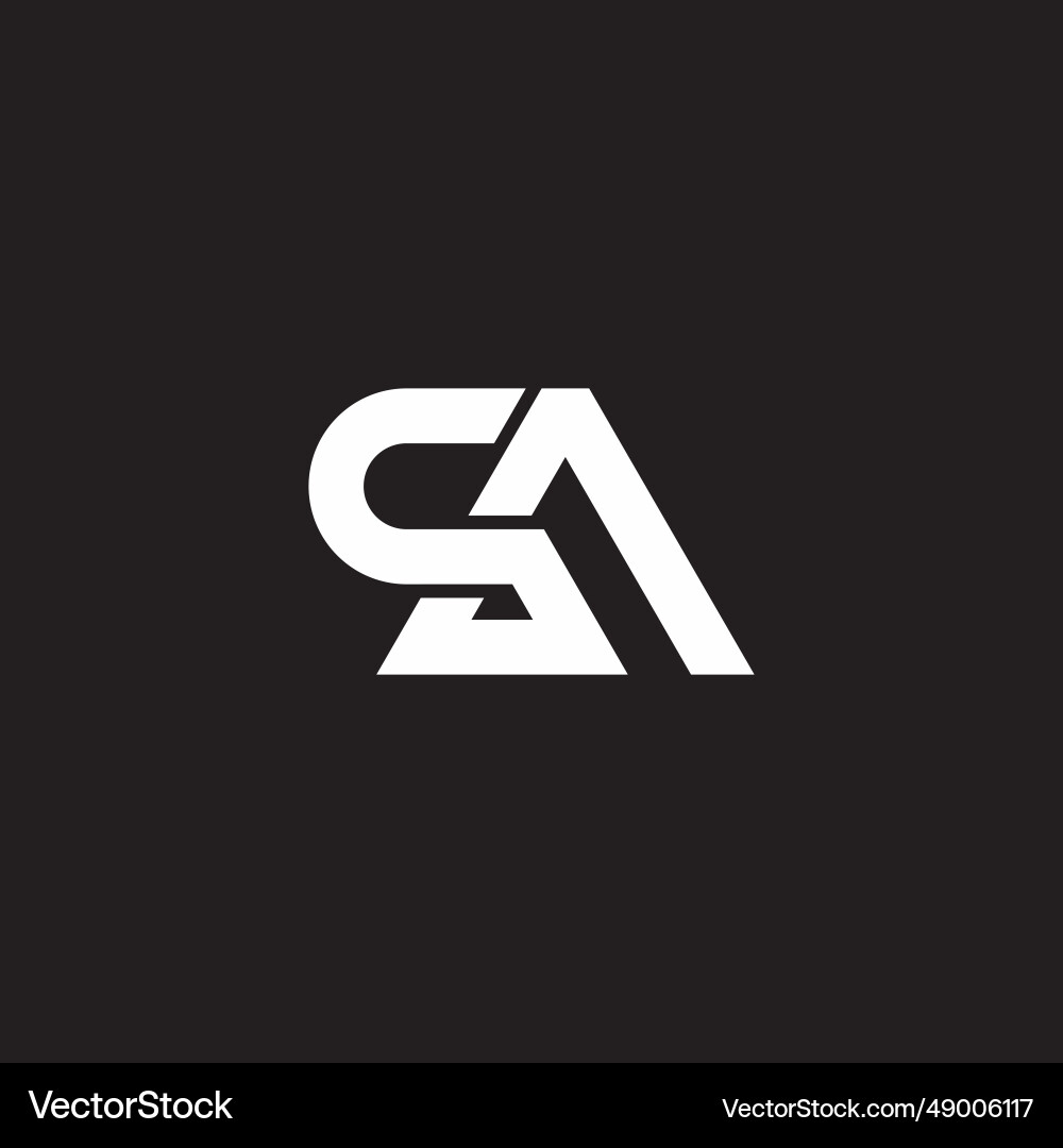 Letter sa qa triangle geometric logo Letter sa qa triangle geometric logo Vector Image