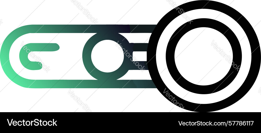 Toggle scan magnifying glass switch icon design vector image