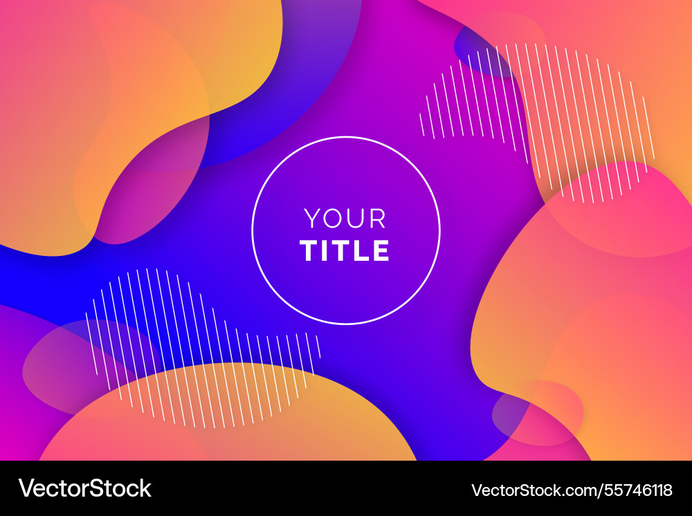 Abstract colorful flow shapes background Vector Image