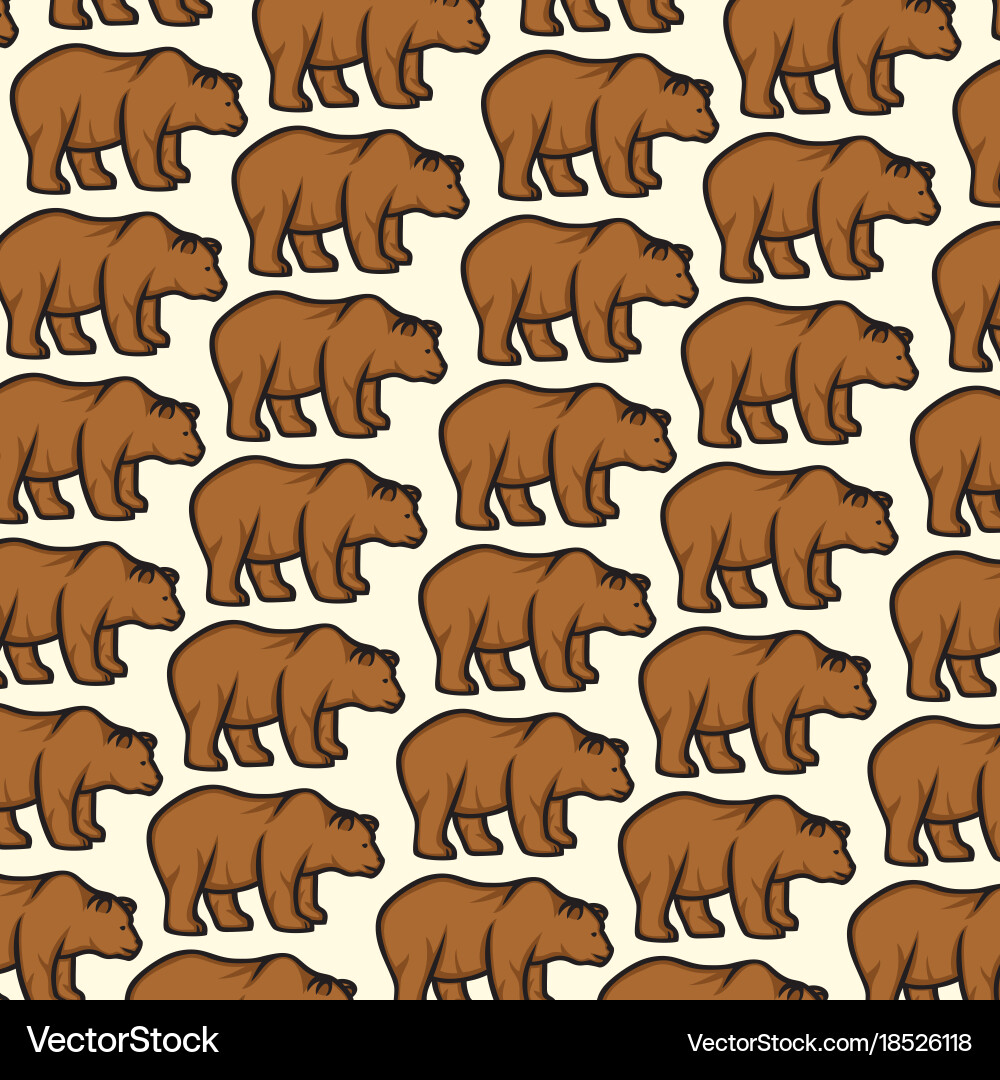 Bear Background Pattern Vector Image