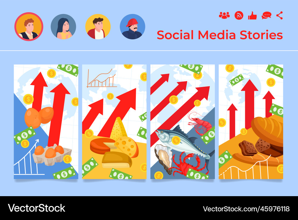 Increasing price food mobile interface button Increasing price food mobile interface button vector image