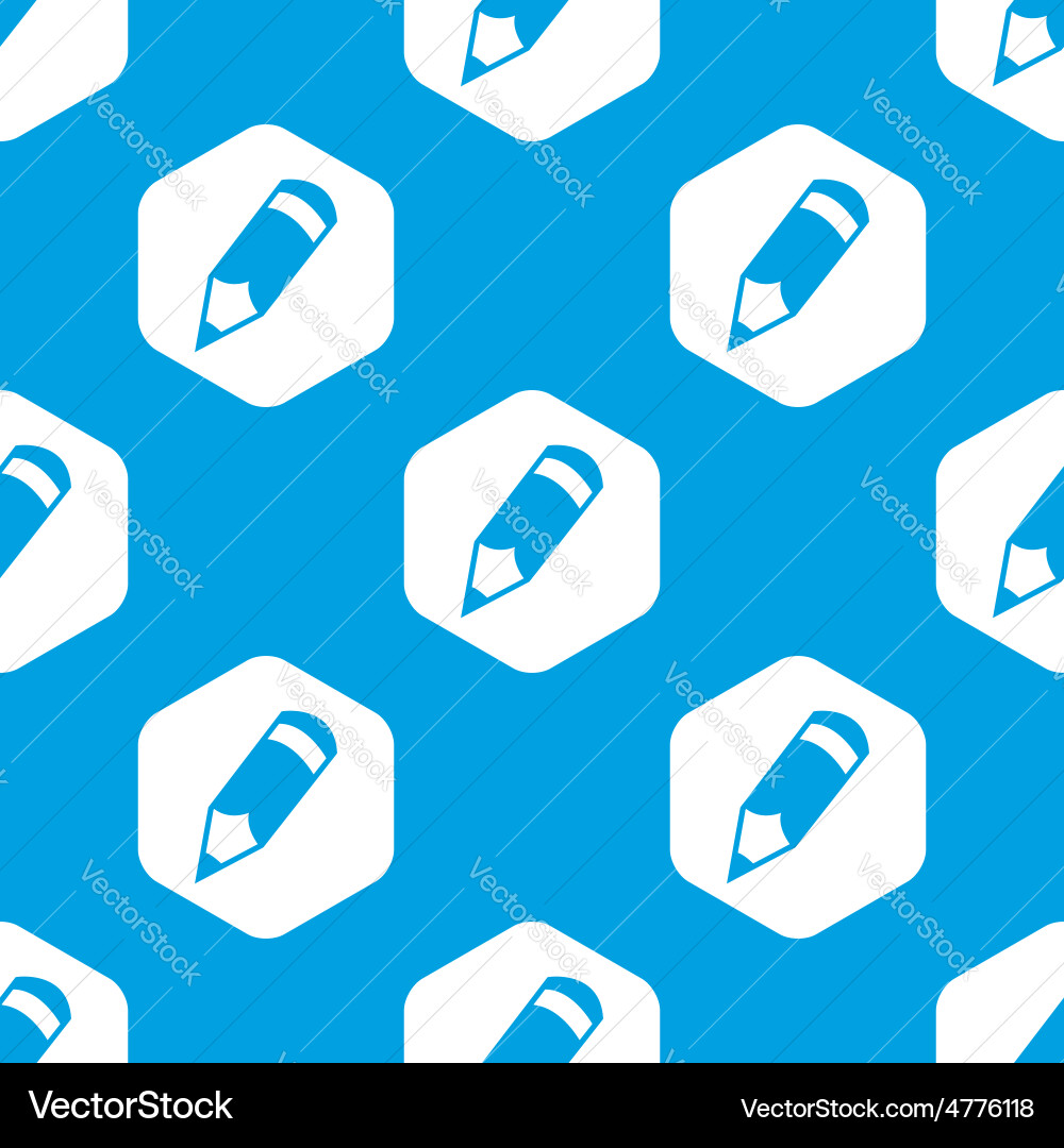 Pencil hexagon pattern vector image