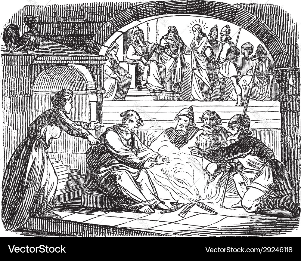Vintage drawing biblical story jesus before Vintage drawing biblical story jesus before vector image