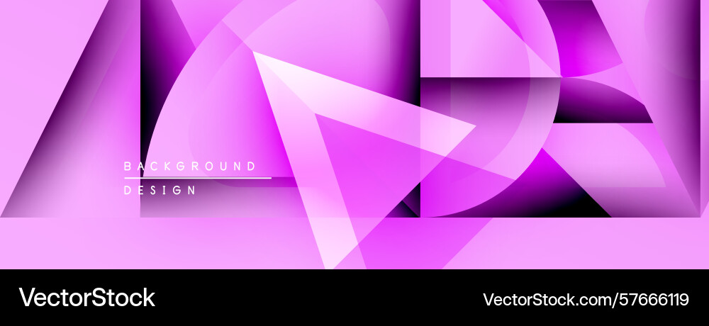 Abstract pink design overlapping shapes create Vector Image