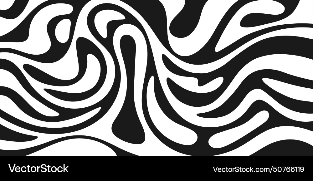 Abstract Waves - Black & White Royalty Free Vector Image
