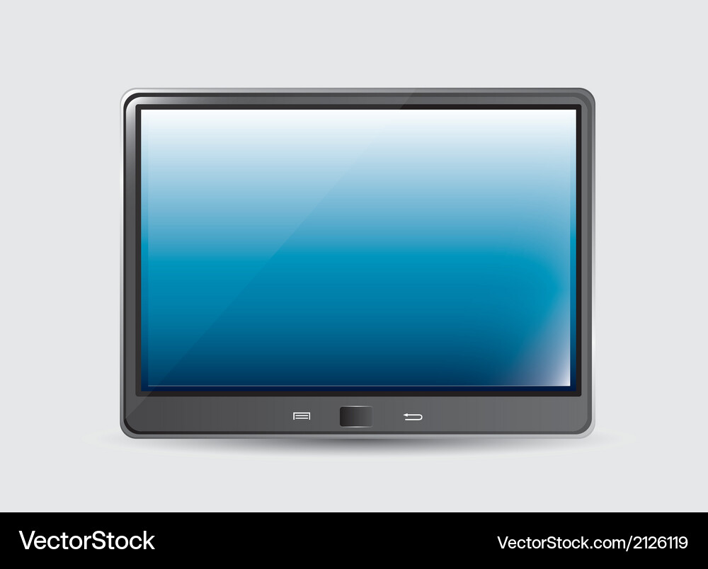 Blank tablet computer with shadow Vector Image