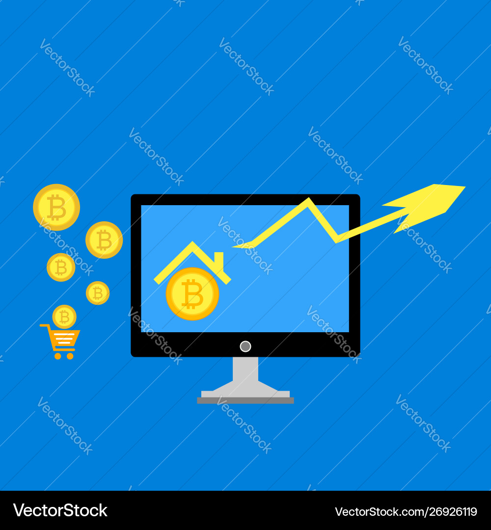 Blockchain scheme mining crypto currency server Blockchain scheme mining crypto currency server vector image