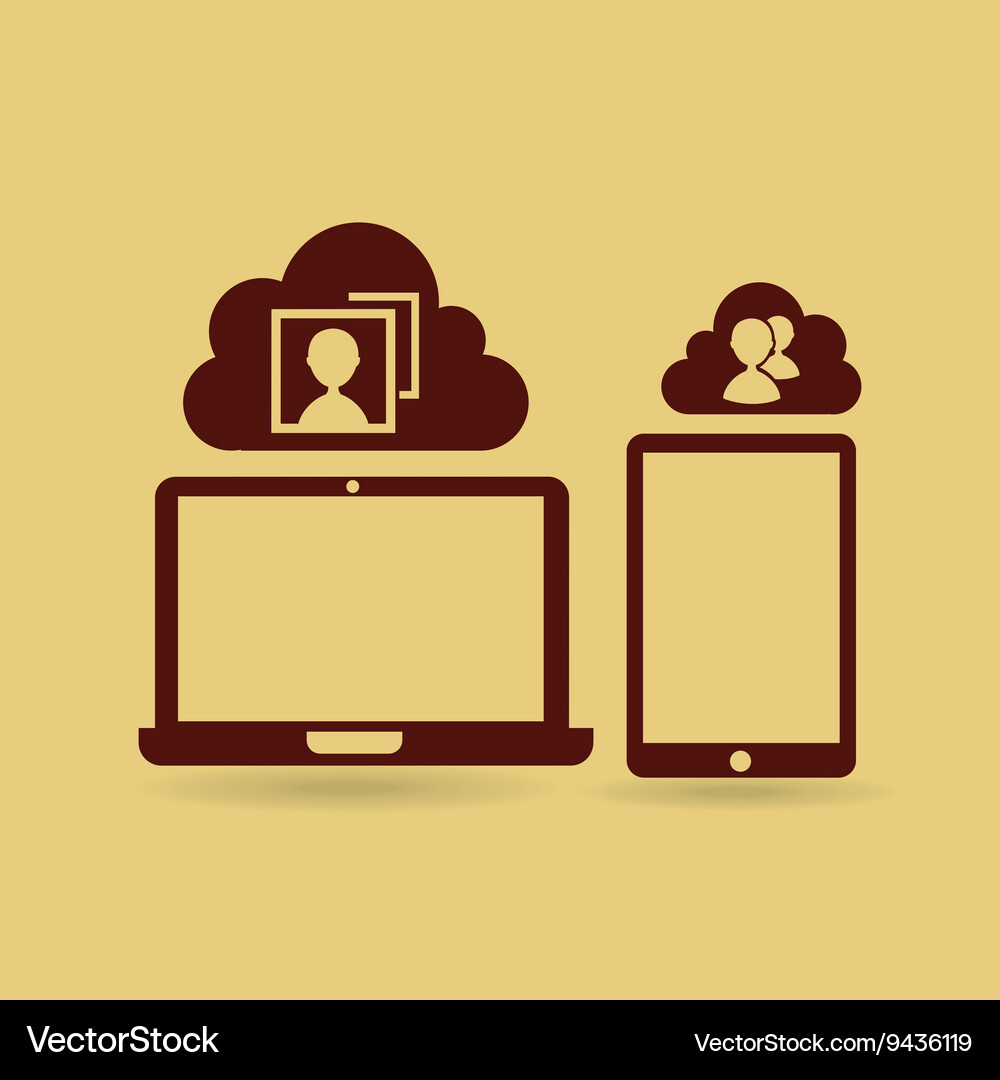 Cloud computing design Vector Image