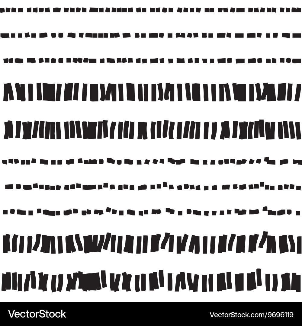 Dotted and Dashed Seamless Pattern vector image