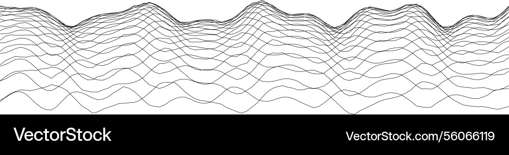 Dynamic abstract waves background design for art vector image