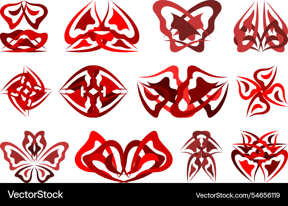Figures from symmetrical geometric elements Figures from symmetrical geometric elements Vector Image