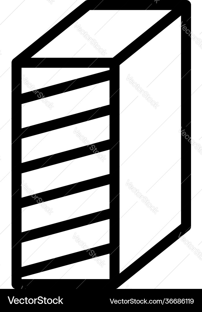 Nail buffer block icon outline style Nail buffer block icon outline style vector image