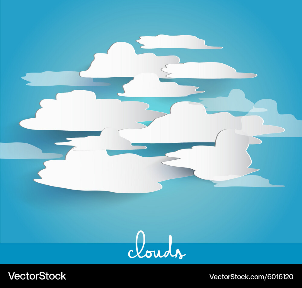 Abstract cloud bubbles with space for your text Vector Image