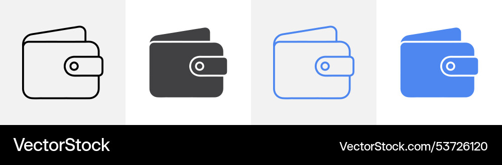 Wallet icon set use for web Vector Image
