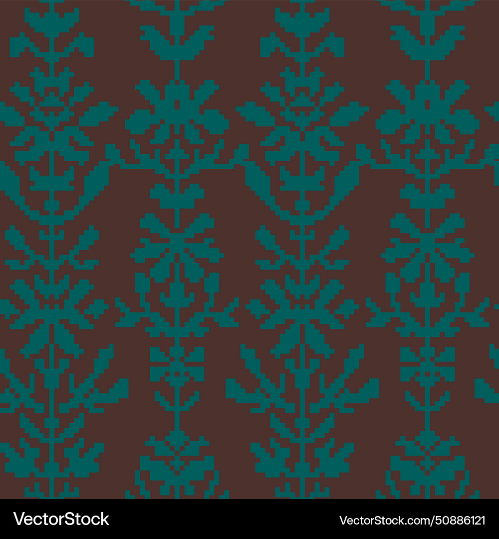 Brown floral seamless pattern Royalty Free Vector Image