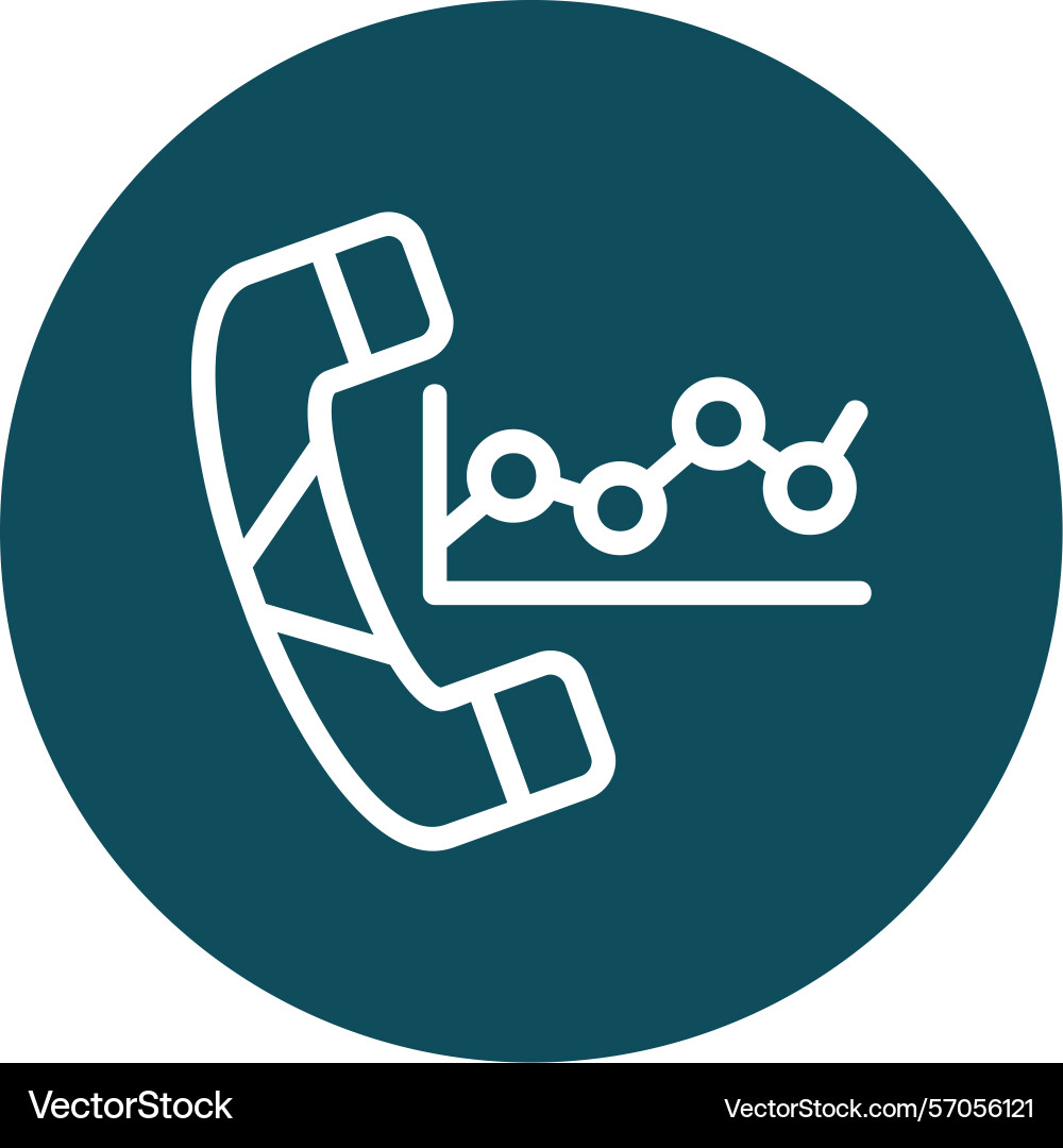 Call center metrics line circle style icon design Vector Image