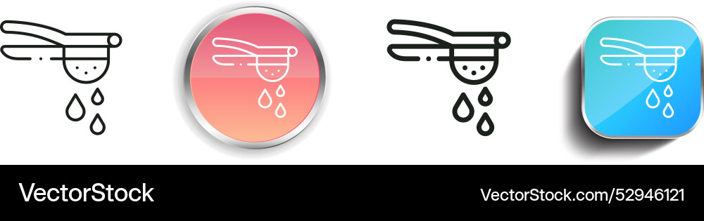 Citrus icon thin linear regular and button style vector image