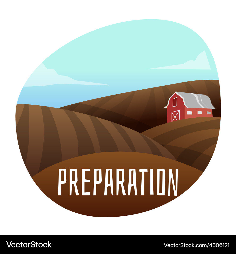Farm landscape Royalty Free Vector Image - VectorStock