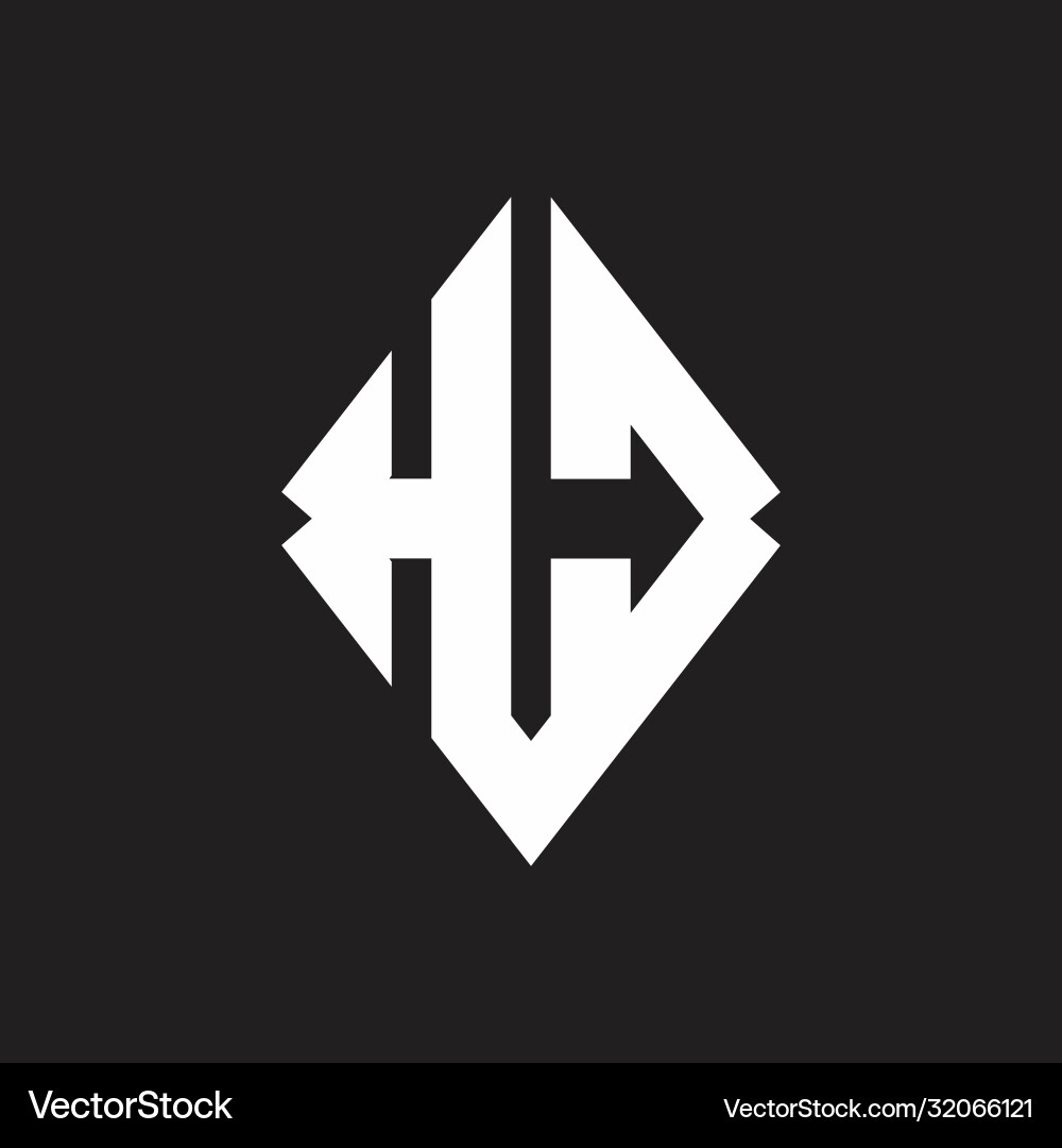 Hc logo monogram with sharp square design template Hc logo monogram with sharp square design template Vector Image