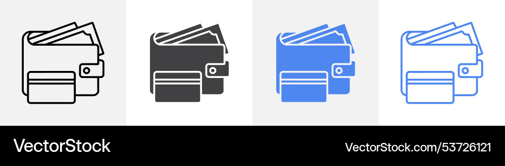 Wallet icon set use for web Vector Image