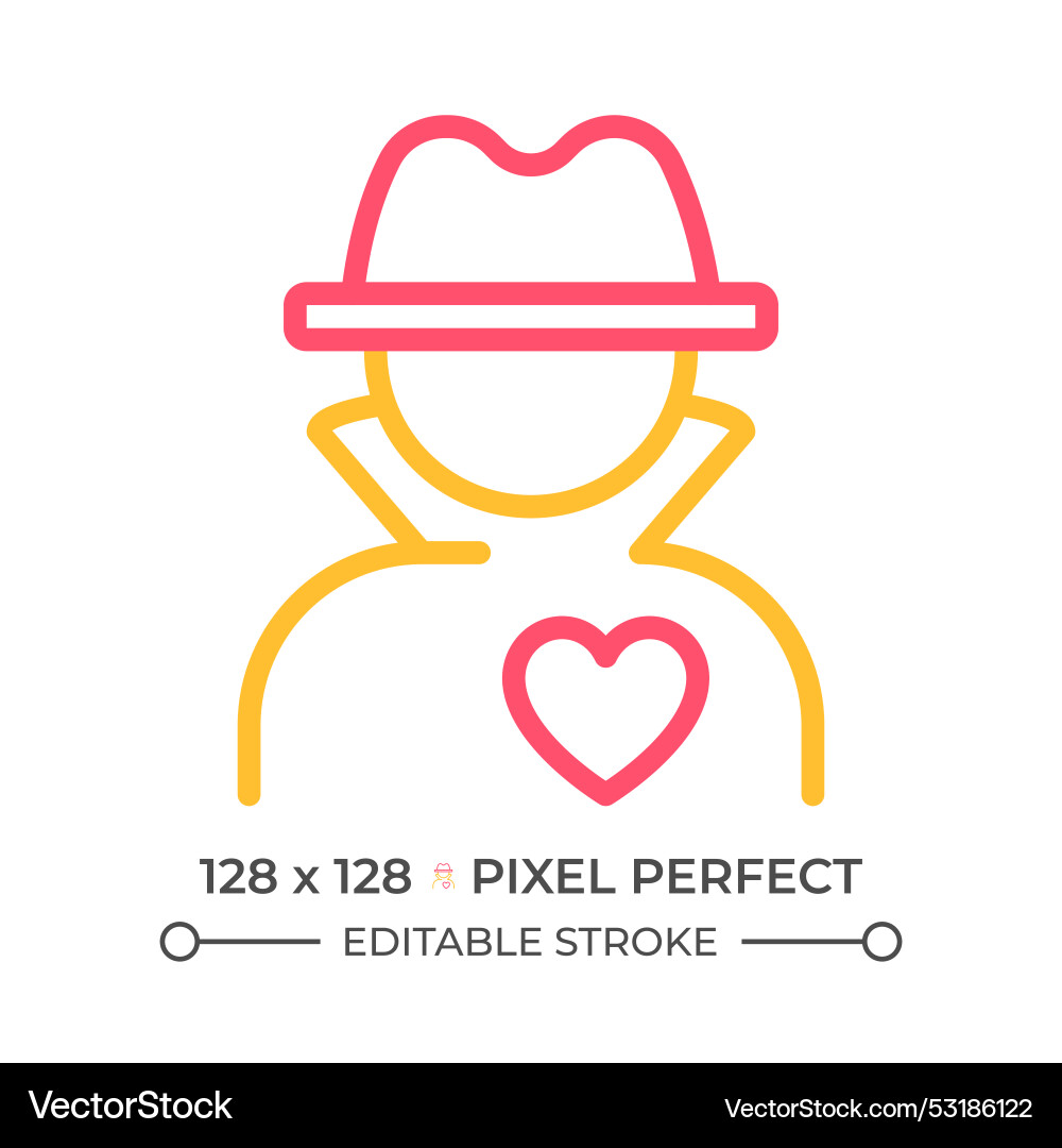 Anonymous donation two color line icon Anonymous donation two color line icon Vector Image
