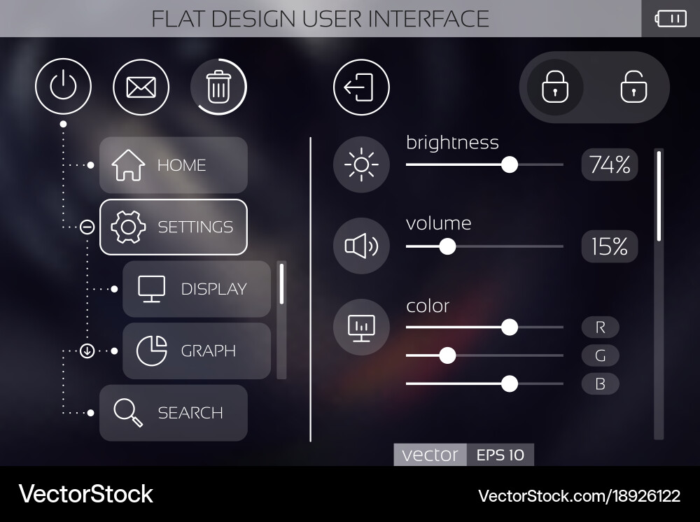 Flat ui mobile design Vector Image