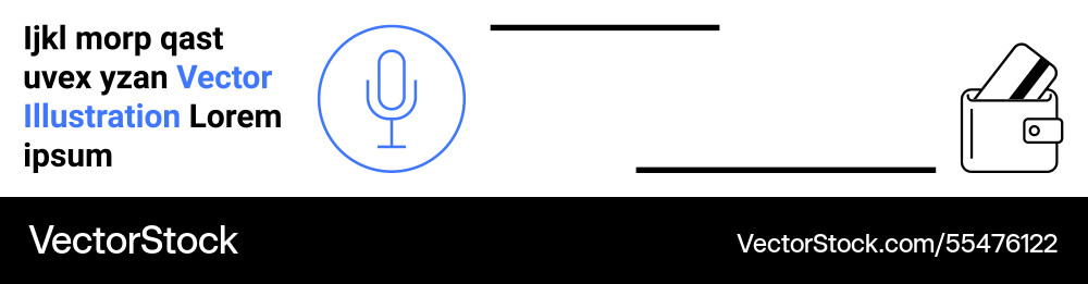 Voice command payment concept with microphone Voice command payment concept with microphone Vector Image