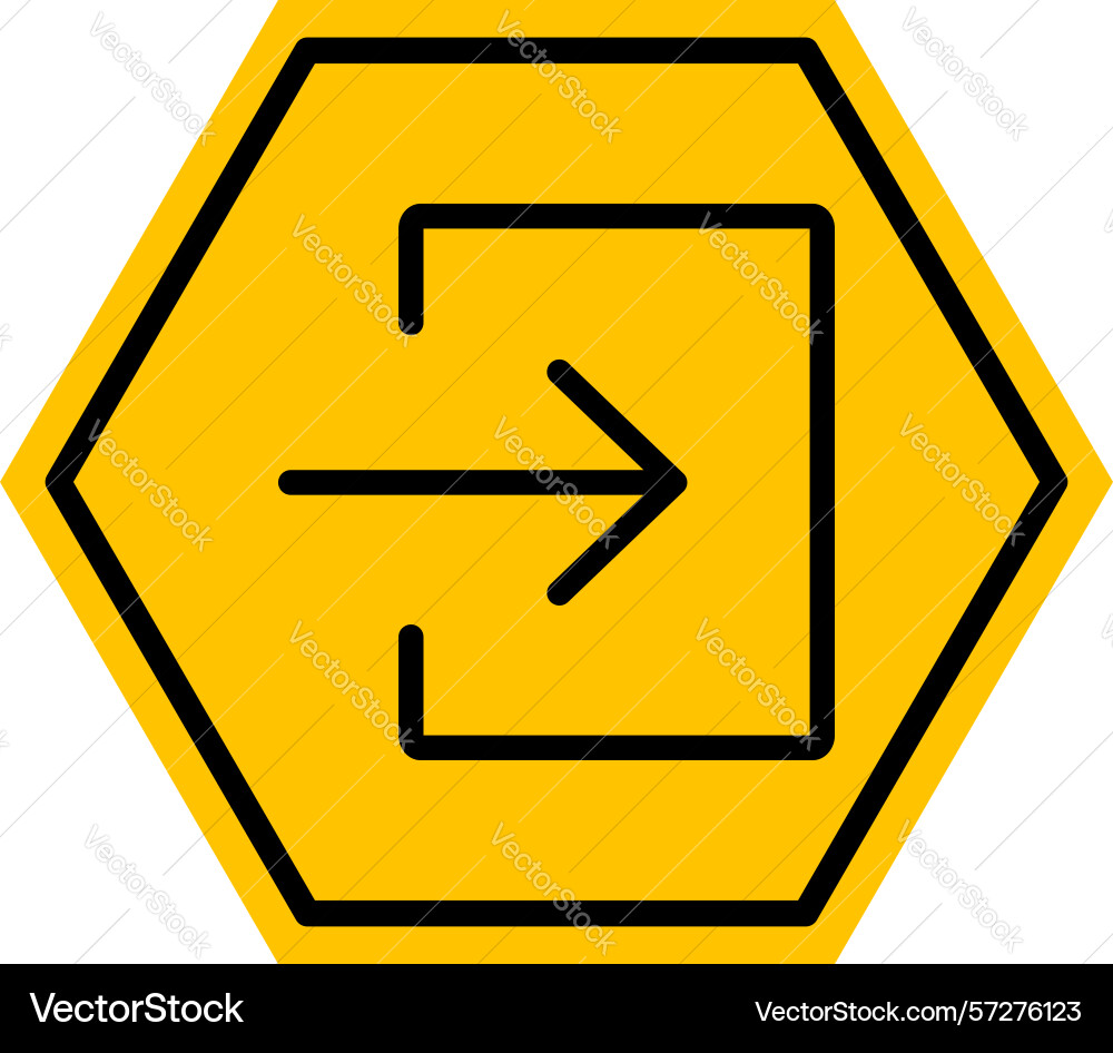 Abstract yellow and black hexagon web logout line Abstract yellow and black hexagon web logout line vector image