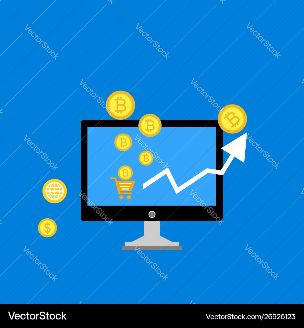 Blockchain scheme mining crypto currency server Blockchain scheme mining crypto currency server vector image