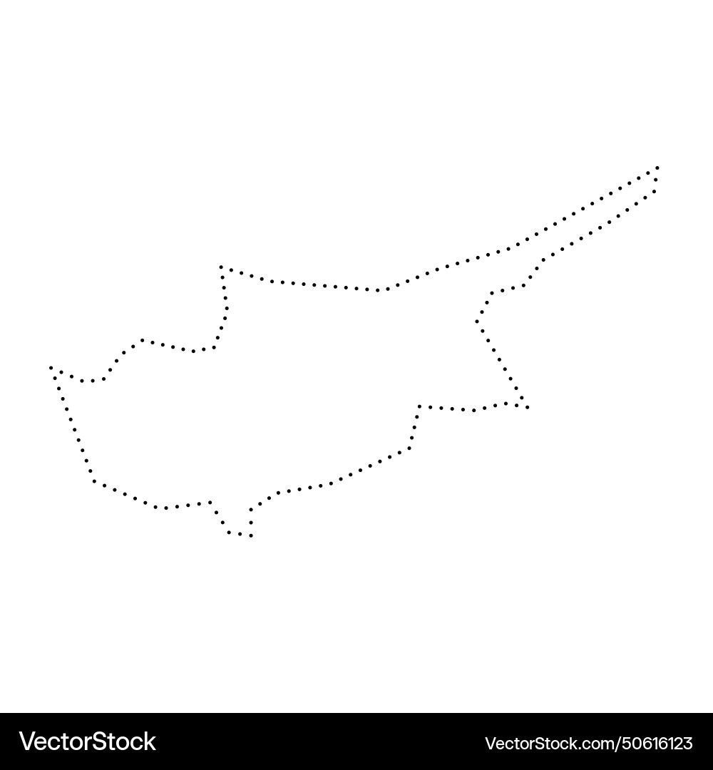 Cyprus Dotted Outline Map Royalty Free Vector Image Cyprus Dotted Outline Map Royalty Free Vector Image