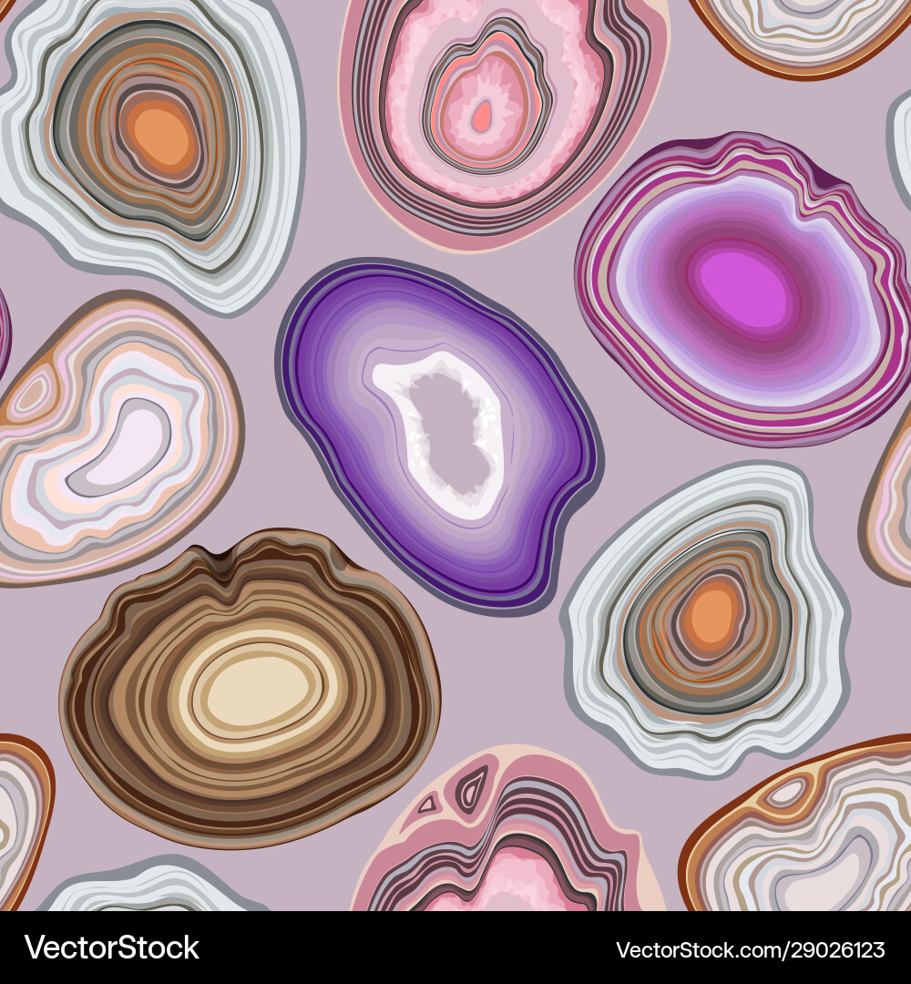 Geode & Agate Slice Pattern vector image