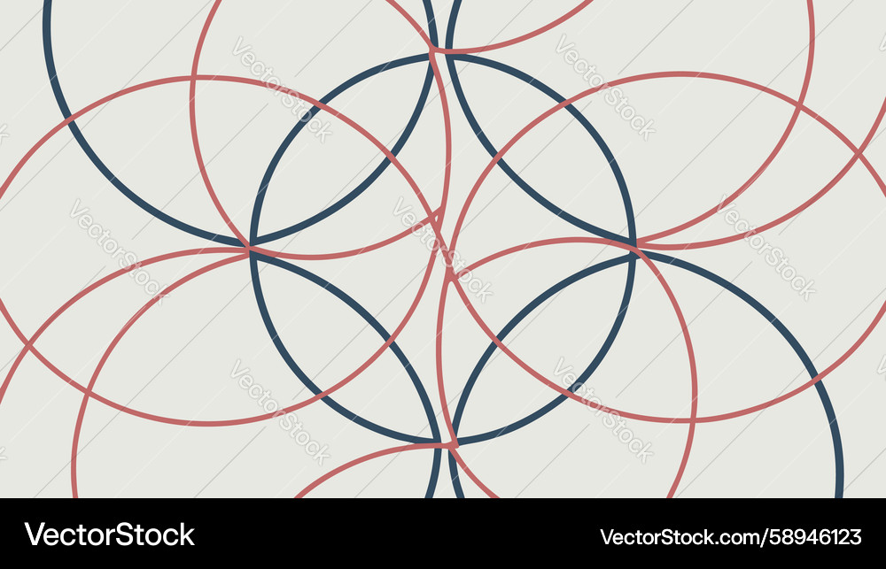 Overlapping Circle Pattern Vector Image