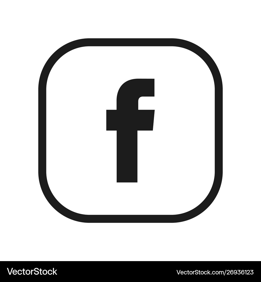 Set for letter f facebook flat web icon – Lizenzfreie Vektorgrafik |  VectorStock, image size:1000x1080