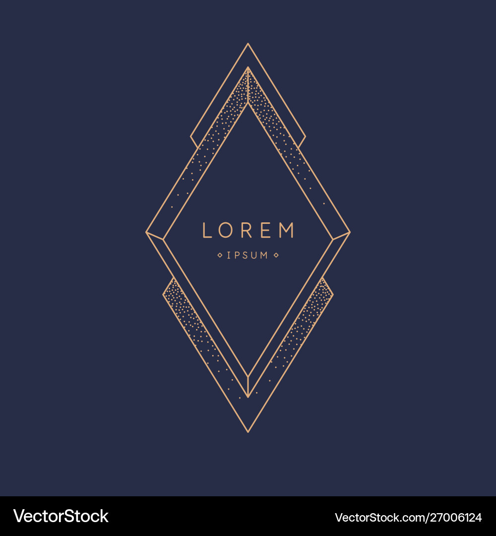 Abstract element with gold lines Vector Image